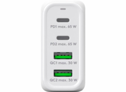 goobay USB-C víceportová rychlá nabíječka, PD, GaN, 68 wattů