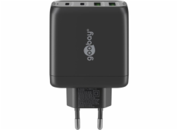 goobay USB-C víceportová rychlá nabíječka, PD, GaN, 68 wattů