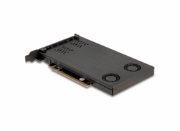 DeLOCK Karta PCI Express x16, odnímatelný rámeček pro 2 x M.2 NVMe SSD - Bifurcation