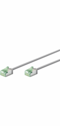 Goobay Ultra-flexibilní patch kabel Cat.8.1 tenký, U/FTP (šedý, 3 metry, extra krátké zástrčky)