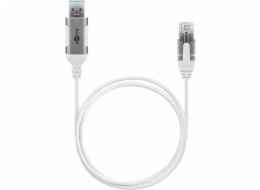 goobay Ethernetový adaptérový kabel USB-A 3.2 Gen1 > RJ-45, Slim