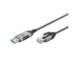 goobay Ethernetový adaptérový kabel USB-A 3.2 Gen1 > RJ-45, Slim