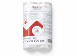MagicVac 2 Vakuumierfolienrollen mit Label 20 cm x 6 m