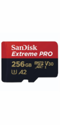 SanDisk micro SDXC karta 256GB Extreme PRO (200 MB/s Class 10, UHS-I U3 V30) + adaptér