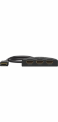 Goobay HDMI přepínač 3 na 1 (4K @ 60Hz), HDMI přepínač (černý, kabel 55 cm)