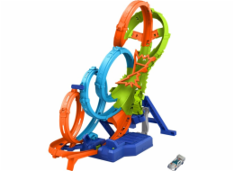 Sada závodní dráhy Hot Wheels 4-Loops Crash Hazard, závodní dráha
