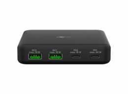 goobay USB-C víceportová stolní nabíječka, PD, GaN, 65 wattů