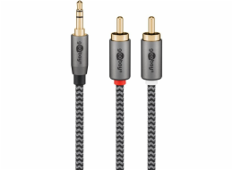audio adaptérový kabel goobay Plus AUX 3,5mm jack > stereo cinch konektor