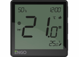 Engo  pod omítku, online regulátor teploty ZigBee 230V, černý EONE230B