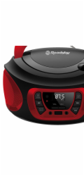 Přehrávač Roadstar, CDR-365U/RD, přenosný, CD/MP3, rádio PLL, USB, AUX IN, CD, displej, 2x2 W, barva červená