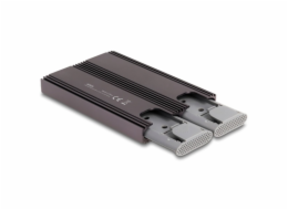 DeLOCK Externí kryt USB Type-C Dual Combo pro 2 x M.2 N, kryt disku