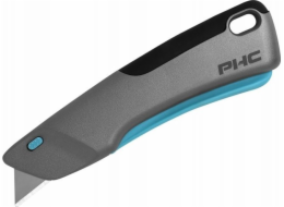 Bezpečnostní nůž Dedra PHC Victa Smart, s automaticky zasouvací čepelí, šedý