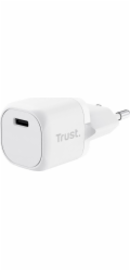 TRUST nabíječka 20W Maxo, USB-C, Nabíječka do zdi, bílá