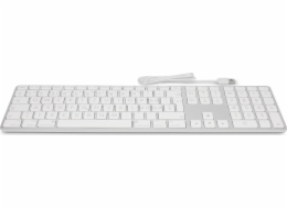 LMP Large Font USB Keyboard 110 kláves drátová USB klávesnice s 2x USB a hliníkovým horním krytem - švýcarská