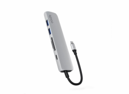 Epico 6in1 Aluminium Hub 
8K with USB-C connector - stříbrná