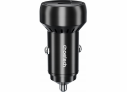 Nabíječka do auta Choetech 60W 2xUSB-C+USB-A (černá)