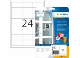 HERMA Wetterfeste Imprägn.Etik.A4 20 Blatt 66x33,8