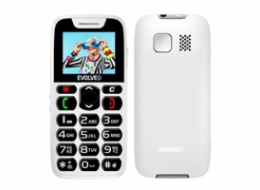 EVOLVEO EasyPhone, mobilní telefon pro seniory s nabíjecím stojánkem, bílá