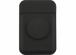 UNIQ  peněženka na magnetické karty Flixa se stojánkem černá/černá MagSafe