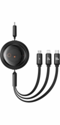 Rychlonabíjecí kabel 3v1 Baseus Free2Draw USB-C na USB-C/Lightning/Micro 100W, 1,1 m (černý)