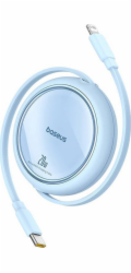 Baseus Free2Pull - rozbalovací kabel 20 W USB-C – Lightning, 1 m (modrý)
