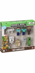 MINECRAFT 3D ERASERS - 8 PACK DELUXE BOX VER.A