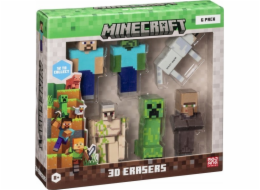 MINECRAFT 3D ERASERS - 6 PACK DELUXE BOX VER.A