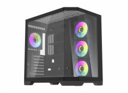 Počítačová skříň Darflash FT418 PRO + 7 ventilátorů aRGB (černá)