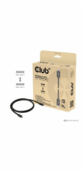 Club3D Kabel USB4 v2 Typ-C, 80Gbps, Certifikovaný kabel, 4K540Hz, 8K240Hz, 16K60Hz, PD 240W, 1,2m