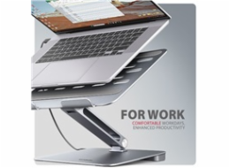 AXAGON HMC-STND, stojan pro 10"-16" notebooky, USB 5Gbps hub, 3x USB-A, HDMI 4k/60Hz, RJ-45, PD 100W, kabel USB-C 60cm