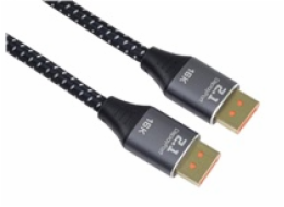 Kabel DisplayPort 2.1, 16K@60Hz, kovové a zlacené konektory, 2m
