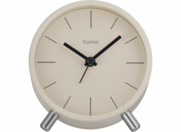 Hama Funkwecker Flores analog ohne Ticken, grau/beige   222229
