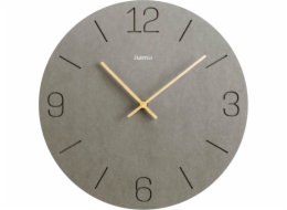 Hama Wanduhr Kreta grau     30cm eingravierte Ziffern      185881