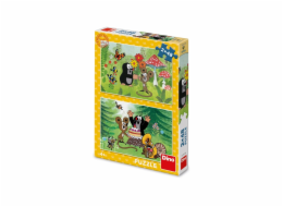 Dino Puzzle Krtek: Oslava 2x48 dílků