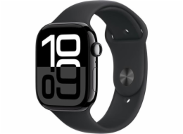 Hodinky Apple Watch Series 10 GPS + Cellular 42mm Jet Black Aluminium Case with Black Sport Band-S/M
