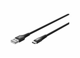 Textilní kabel goobay Supersoft USB 2.0, zástrčka USB-A > zástrčka USB-C