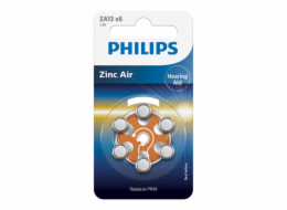 1x6 Philips Zinc-Air PR48 / 13 Hörgeräte Batterie