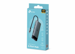 TP-Link UH6120C rozbočovač rozhraní USB typu C Šedá
