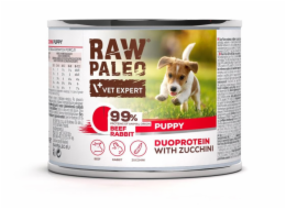RAW PALEO Duoprotein Beef & Rabbit Puppy - vlhké krmivo pro psy - 200g