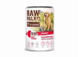 RAW PALEO Duoprotein Beef & Rabbit Puppy - vlhké krmivo pro psy - 400g