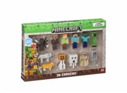 MINECRAFT 3D ERASERS - 12 PACK DELUXE BOX