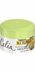 Celia Collagen series Polotučný krém proti vráskám pro normální a suchou pleť Olivový 50 ml