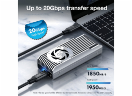 Graugear kapsa GRAUGEAR externí Gehäuse M.2 NVMe s Lüfter 20Gbit