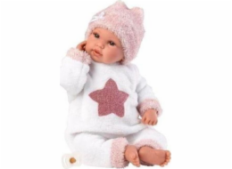 Llorens  16348 Panenka Baby 36 cm, růžová čepice