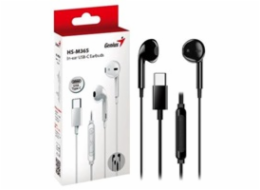GENIUS sluchátka HS-M365 headset, mikrofon, USB-C, černá