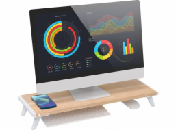 Techly  Monitorständer Riser, Naturholz