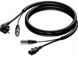 Kabel Procab PROCAB CAB402/20 Schuko samec & XLR samice - euro power samice & XLR samec - 3 x 2,5 mm? 20 m