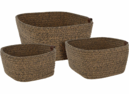 Home Styling Collection Úložné koše, tkané z bavlny, 3 kusy