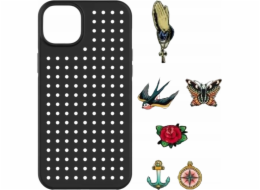 Sada pouzder Pinit Dynamic + Tattoo Pin iPhone 14 Pro Max 6.7 černo/černý vzor 2