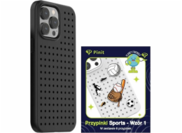 Sada pouzder Pinit Pinit Dynamic + Sports Pin pro iPhone 14 Pro Max 6,7" černo/černý vzor 1